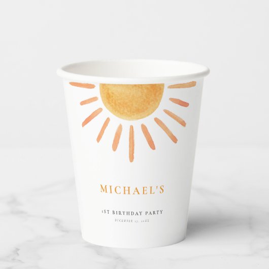 Gobelets En Papier Charmant Sunshine Coupes d'Anniversaire N'Importe  (Recto)