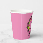 Gobelets En Papier Charmante Touche Botanique : Belle couronne Floral (Droite)