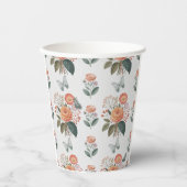 Gobelets En Papier Charme à fleurs avec ailes de papillon (Recto)