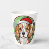 Gobelets En Papier Charming Canine Cheer : Noël à thème Beagle (Recto)