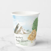 Gobelets En Papier Charming Neutral Forest Bear Baby (Recto)