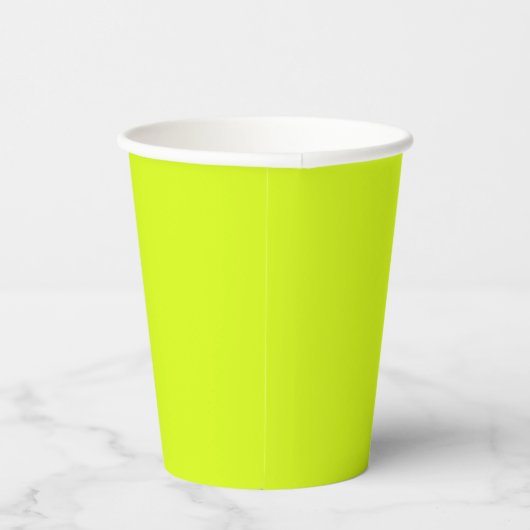Gobelets En Papier Chartreuse Jaune (couleur unie)  (Droite)