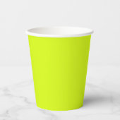 Gobelets En Papier Chartreuse Jaune (couleur unie) (Recto)