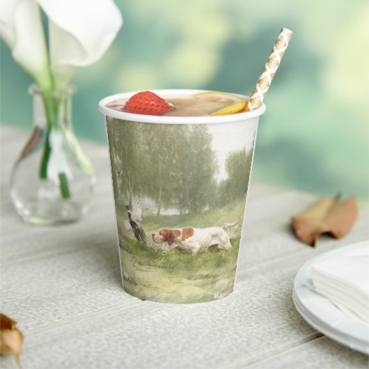 Gobelets En Papier Chasse au faisan avec pointeur (Insitu)