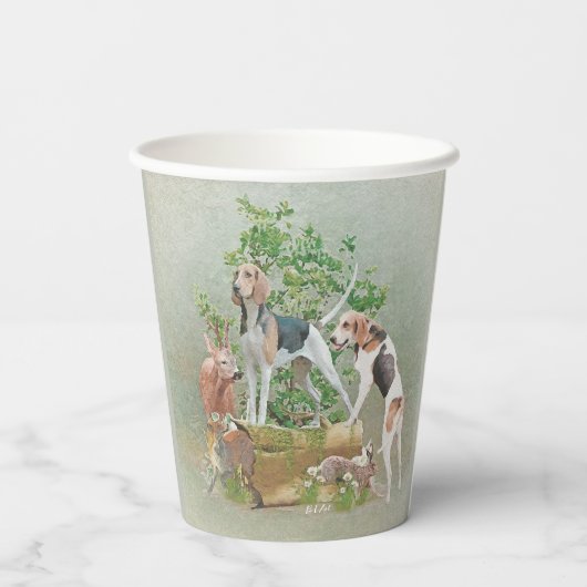 Gobelets En Papier Chasse aux chiens (Verso)