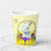 Gobelets En Papier Chasse aux oeufs de Pâques Poussins lapins (Recto)