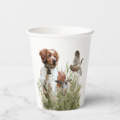 Gobelets En Papier Chasse avec un chien breton, Art (Verso)
