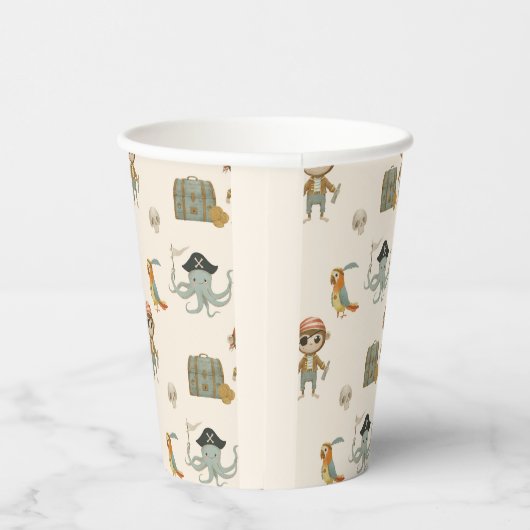 Gobelets En Papier Chasseurs de trésors Pirate Anniversaire (Droite)
