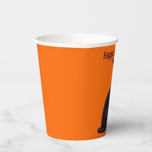 Gobelets En Papier Chat à sorcière noire mignonne (Droite)