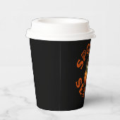 Gobelets En Papier Chat Citrouille éffrayant (Droite)