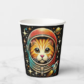 Gobelets En Papier Chat dans la tasse de papier spatial ! (Verso)