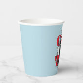 Gobelets En Papier Chat dans le Casquette | Texte B&W (Recto)