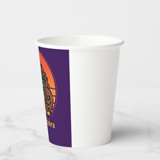 Gobelets En Papier Chat d'Halloween en sorcière Casquette Abra Cadabr (Gauche)