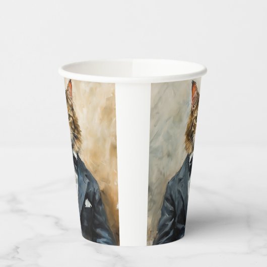 Gobelets En Papier Chat en costume (Gauche)