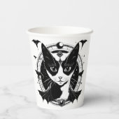 Gobelets En Papier Chat et chauves-souris I (Verso)