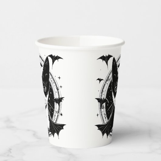 Gobelets En Papier Chat et chauves-souris I (Gauche)