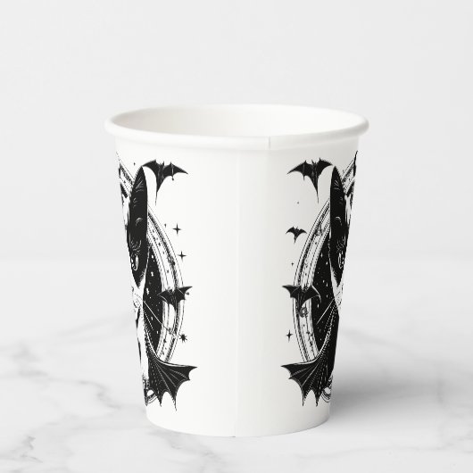 Gobelets En Papier Chat et chauves-souris I (Droite)