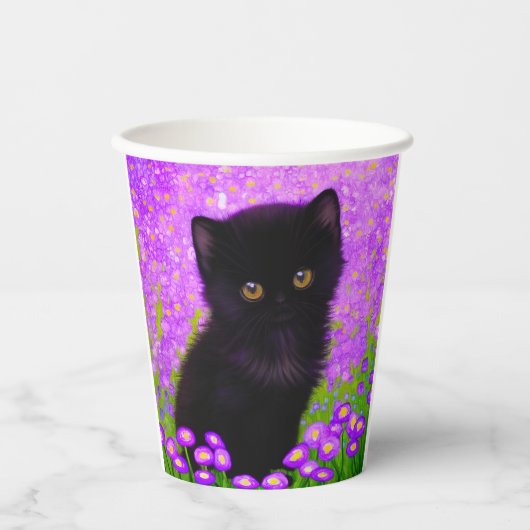 Gobelets En Papier Chat Gustav Klimt (Recto)