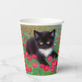 Gobelets En Papier Chat Gustav Klimt Tuxedo (Verso)