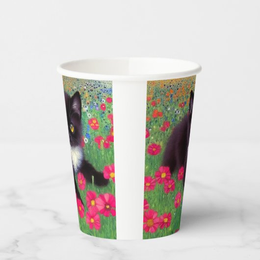 Gobelets En Papier Chat Gustav Klimt Tuxedo (Gauche)