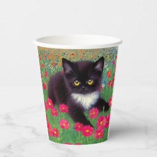 Gobelets En Papier Chat Gustav Klimt Tuxedo