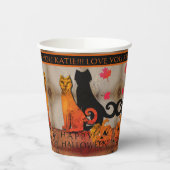 Gobelets En Papier Chat Halloween Kitty (Gauche)