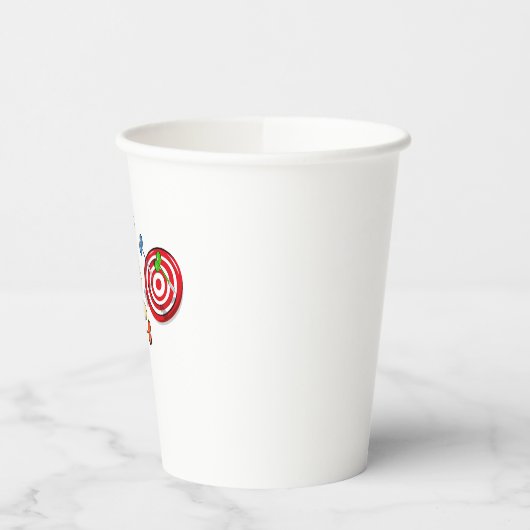 Gobelets En Papier Chat Jouer des fléchettes (Gauche)