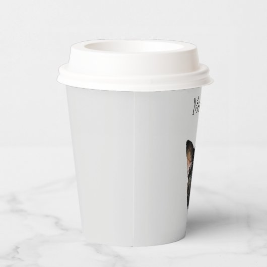 Gobelets En Papier Chat Kitty blanc gris noir (Droite)