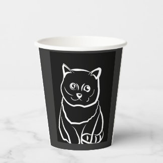 Gobelets En Papier Chat mignon mais maudit