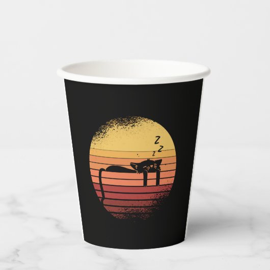 Gobelets En Papier Chat noir (Recto)