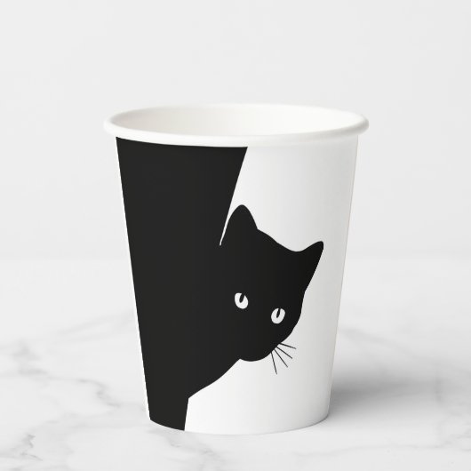 Gobelets En Papier Chat noir (Verso)