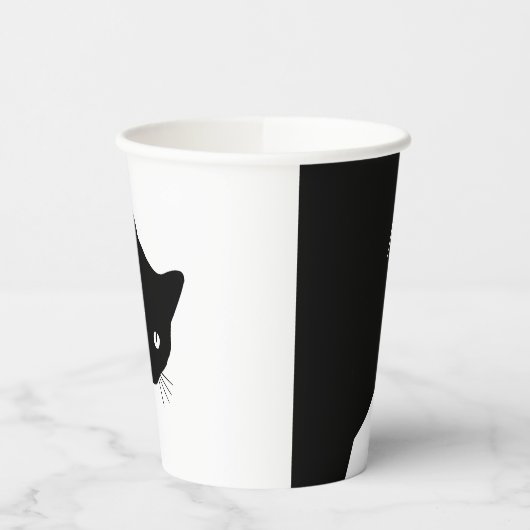 Gobelets En Papier Chat noir (Gauche)