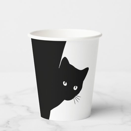 Gobelets En Papier Chat noir (Recto)