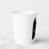 Gobelets En Papier chat noir aux yeux verts (Droite)