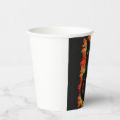 Gobelets En Papier Chat noir, Feuilles d'automne motif, Halloween amu (Droite)