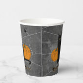 Gobelets En Papier Chat noir Joyeux Halloween (Droite)