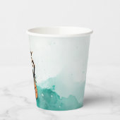 Gobelets En Papier Chat noir sur tasse Citrouille Halloween en papier (Gauche)