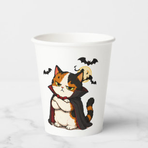 Gobelets En Papier Chat Vampire Grincheux Halloween 