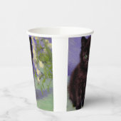 Gobelets En Papier Chat Van Gogh avec fleurs blanches (Gauche)