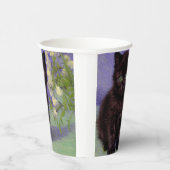 Gobelets En Papier Chat Van Gogh avec fleurs blanches (Droite)