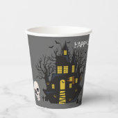 Gobelets En Papier Château de Dracula Halloween Éffrayant (Recto)