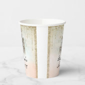 Gobelets En Papier Château de Princesse Conte de Fées Rose Gold Anniv (Gauche)