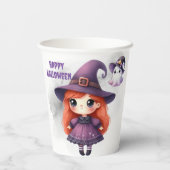 Gobelets En Papier Château des sorcières d'Halloween (Verso)