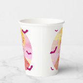 Gobelets En Papier Château éffrayant sur Hill Bats Halloween (Droite)