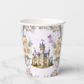 Gobelets En Papier Château violet Fairytale thème Merci (Verso)