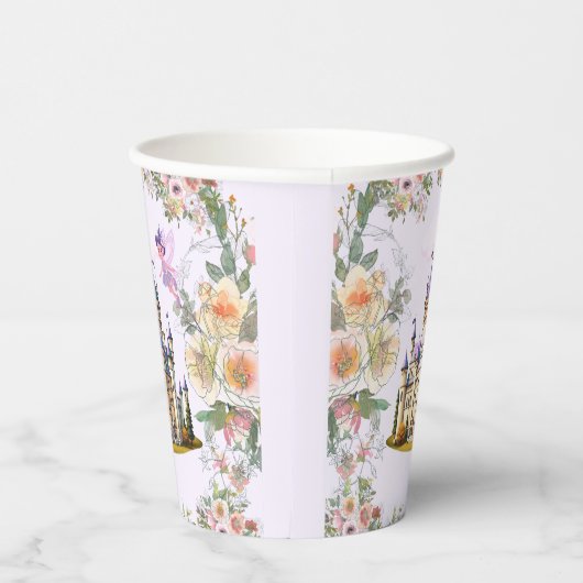 Gobelets En Papier Château violet Fairytale thème Merci (Droite)