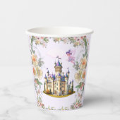 Gobelets En Papier Château violet Fairytale thème Merci (Recto)