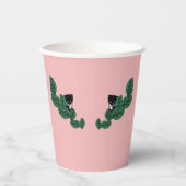 Gobelets En Papier Chatons avec verre Feuille (Recto)