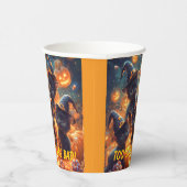 Gobelets En Papier Chatons noirs d'Halloween (Droite)