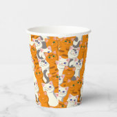 Gobelets En Papier Chats blancs et gingembre motif yeux verts yeux bl (Droite)